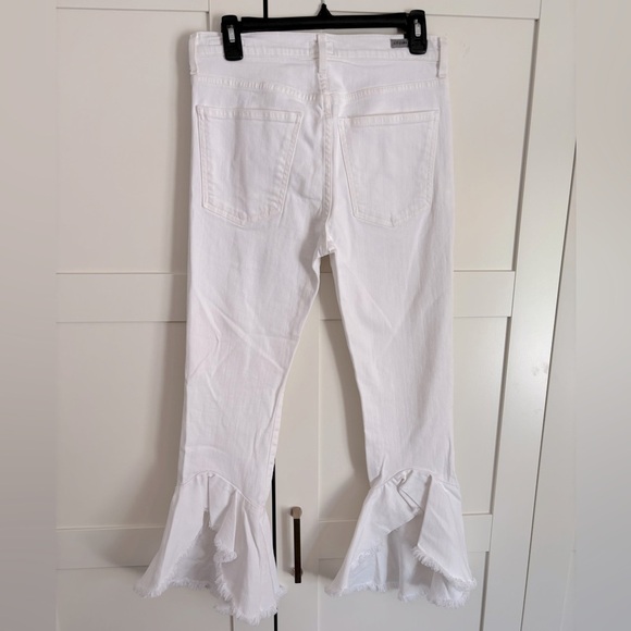 Citizens of Humanity Drew Flounce High Rise White Jeans 28 Boho Bell - Picture 3 of 6